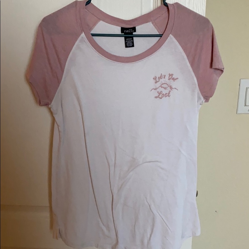 Pink and white shirt